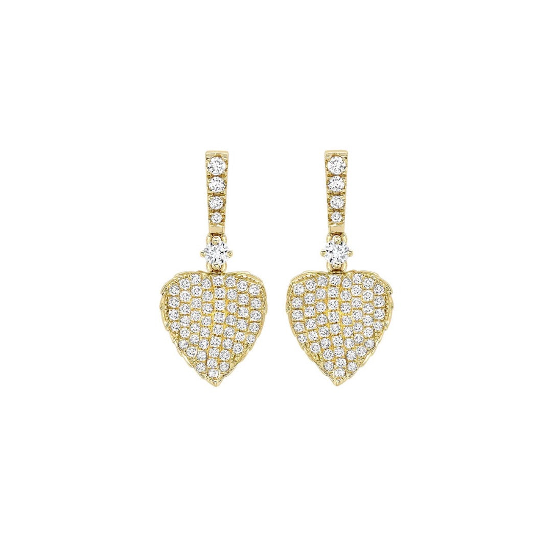 Diamond leaf clearance earrings