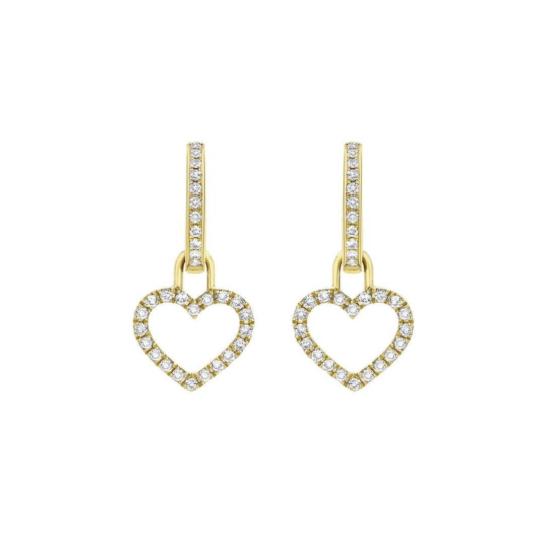 Lovestruck Diamond Heart Detachable Earrings – Kiki Mcdonough