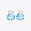 Special Editions Fire Opal Double Diamond Oval Earrings