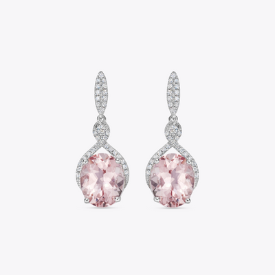 Special Editions Morganite and Diamond Twist Earrings