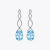 Special Editions Aquamarine and Diamond Twist Earrings