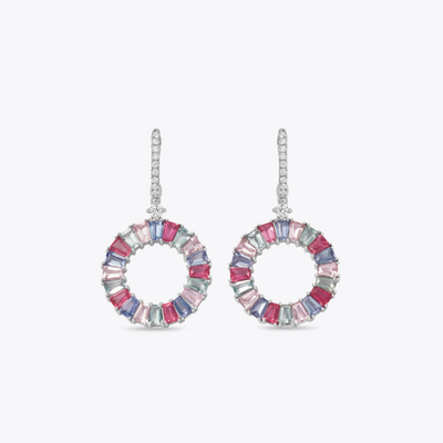 Carousel Spiral Rainbow Earrings