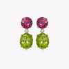 Special Editions Rhodolite Garnet Top, Peridot and Diamond Detail Earrings