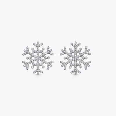 Snowflake Diamond Earrings