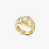 Special Editions Green Tourmaline and Diamond Cushion Ring