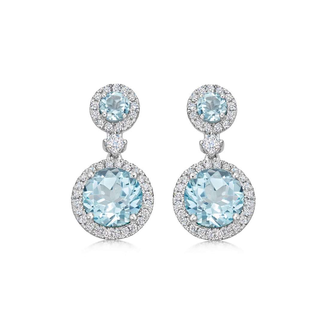 Grace Double Blue Topaz and Diamond Earrings – Kiki McDonough