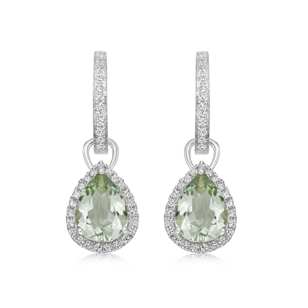 Grace Pear Green Amethyst and Diamond Detachable Earrings – Kiki McDonough