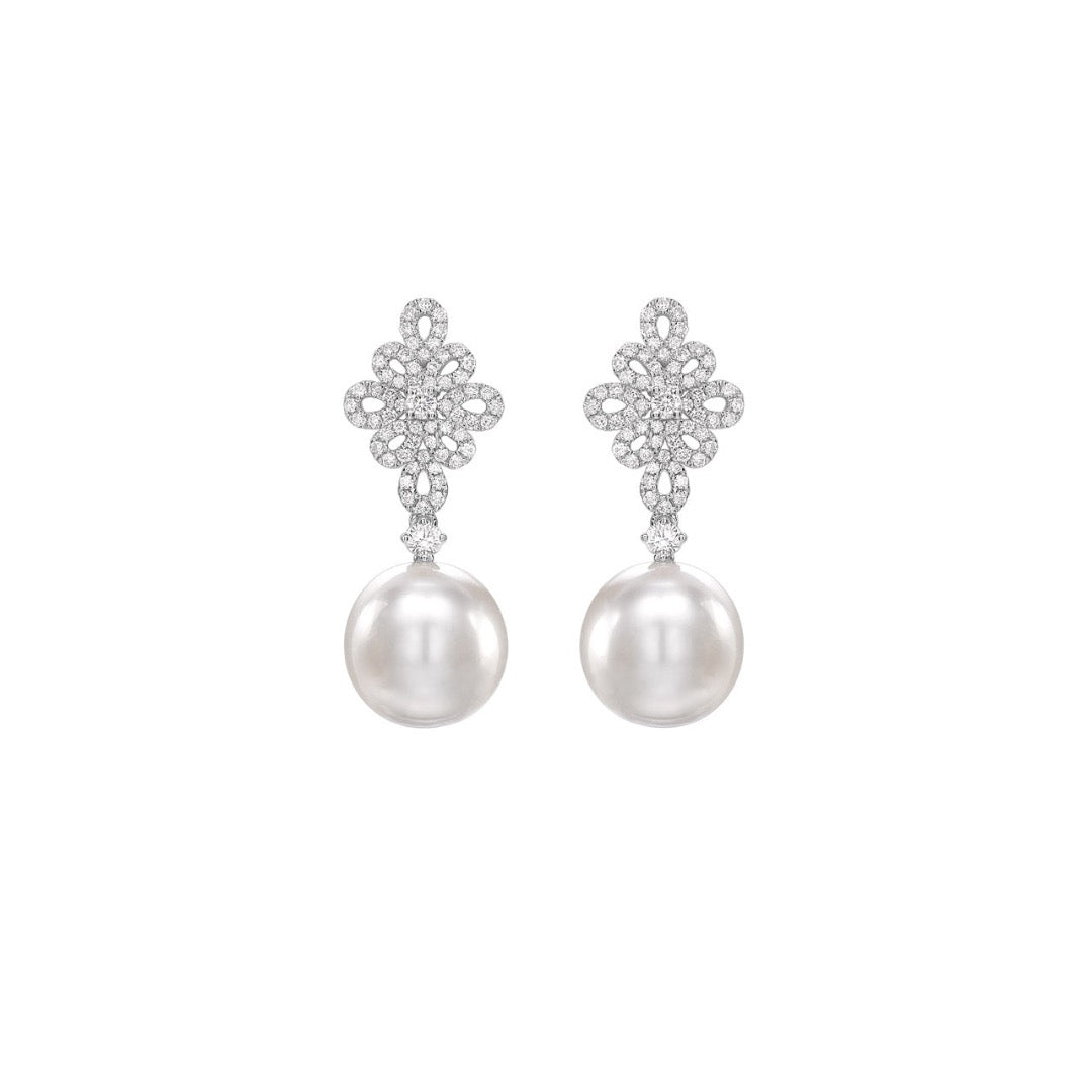 Pearl and Diamond Lace Earrings – Kiki McDonough